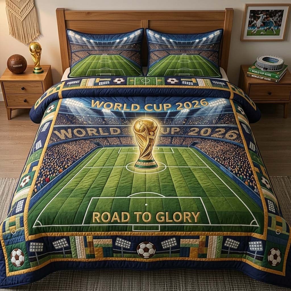 Final Match Glory 3-Piece Quilted Bedding Set — quilt and two matching pillow shams