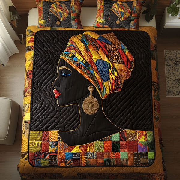 Regal Heritage quilted 3-piece bedding set on a made bed in a farmhouse bedroom