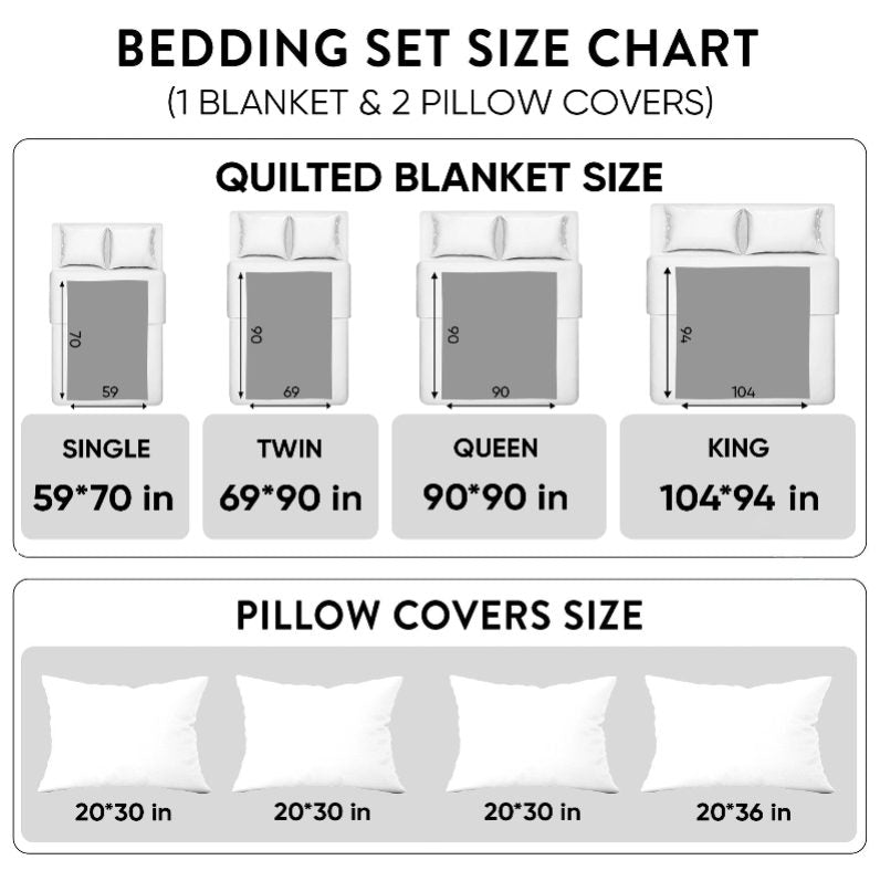 Sapphire Soul quilted 3-piece bedding set on a made bed with two matching pillow shams